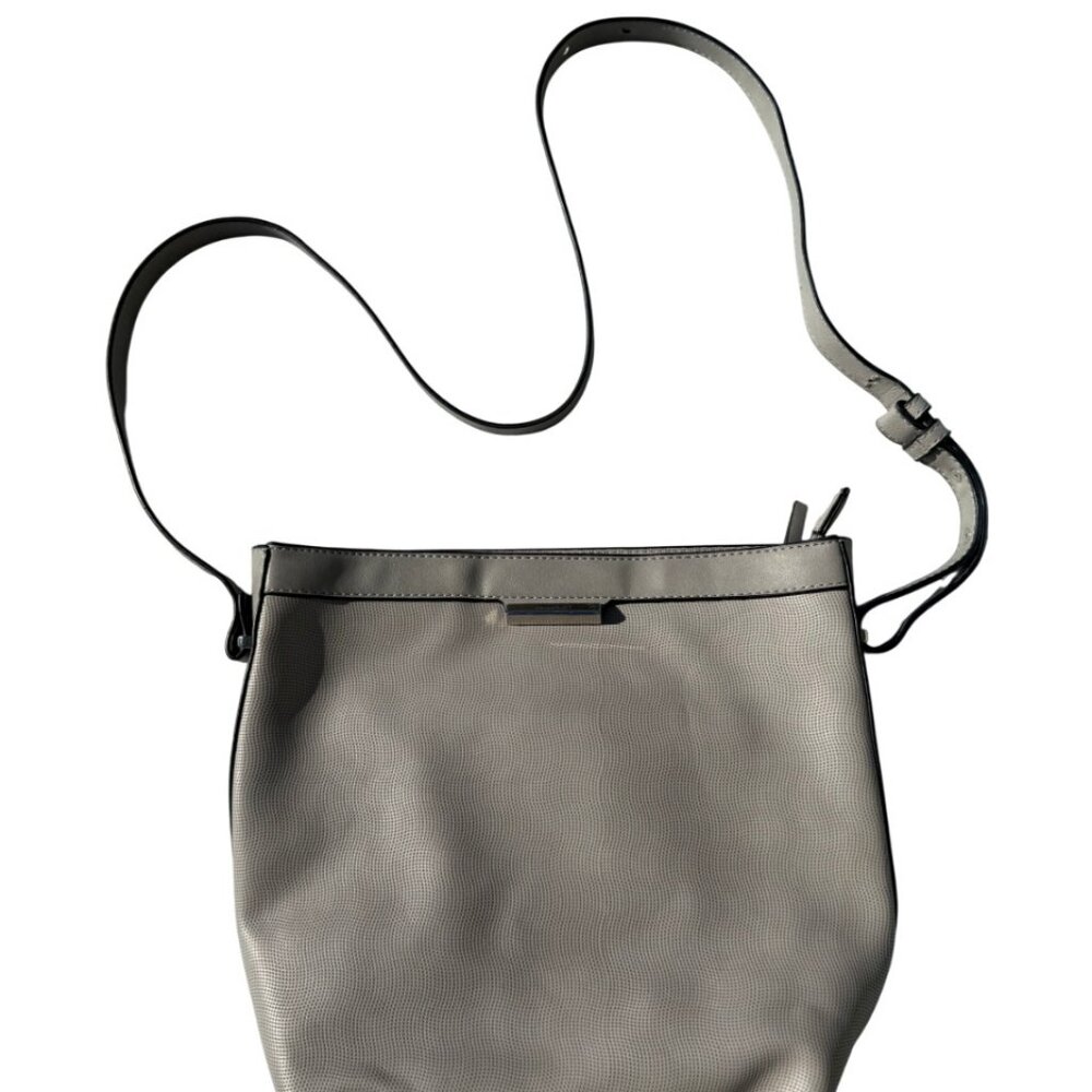 Company grey faux leather crossbody bag